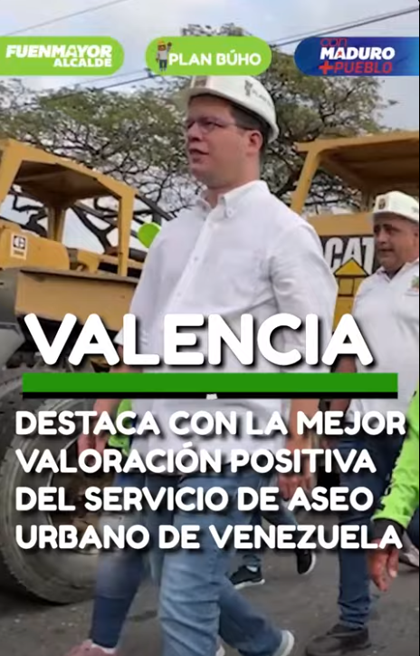 Valencia se posiciona como la ciudad más limpia de Venezuela